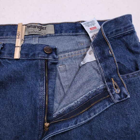 Wrangler Authentics Button Zip Denim Medium Wash Jeans Mens Size 36x30 Blue - Picture 6 of 10
